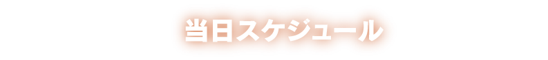 当日スケジュール